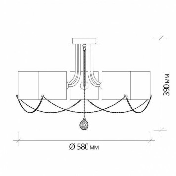 Люстра на штанге Escada Intense 683/5P-3