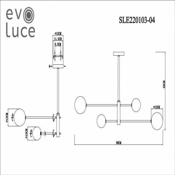 Люстра на штанге EVOLUCE Arcola SLE220103-04-6