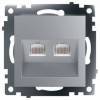 Розетка двойная Ethernet RJ-45 без рамки Stekker Катрин 50005