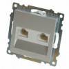 Розетка двойная Ethernet RJ-45 без рамки Stekker Катрин 50005