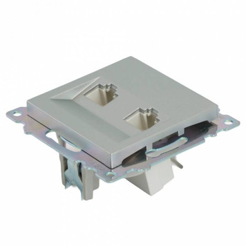 Розетка двойная Ethernet RJ-45 без рамки Stekker Катрин 50005-4