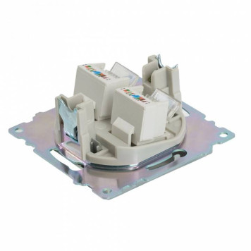 Розетка двойная Ethernet RJ-45 без рамки Stekker Катрин 50005-6