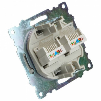 Розетка двойная Ethernet RJ-45 без рамки Stekker Катрин 50005-8