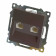 Розетка двойная Ethernet RJ-45 без рамки Stekker Катрин 50006