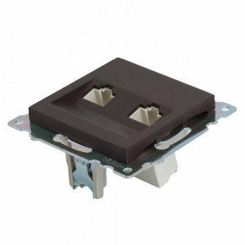 Розетка двойная Ethernet RJ-45 без рамки Stekker Катрин 50006-4