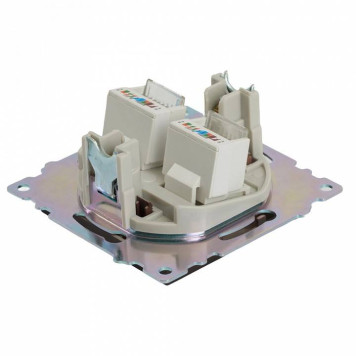 Розетка двойная Ethernet RJ-45 без рамки Stekker Катрин 50006-5