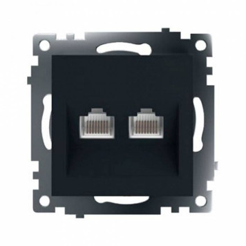 Розетка двойная Ethernet RJ-45 без рамки Stekker Катрин 50007-1