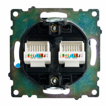 Розетка двойная Ethernet RJ-45 без рамки Stekker Катрин 50007-5