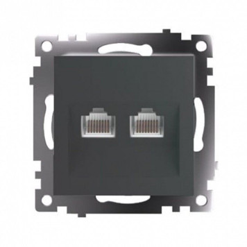 Розетка двойная Ethernet RJ-45 без рамки Stekker Катрин 50008-1