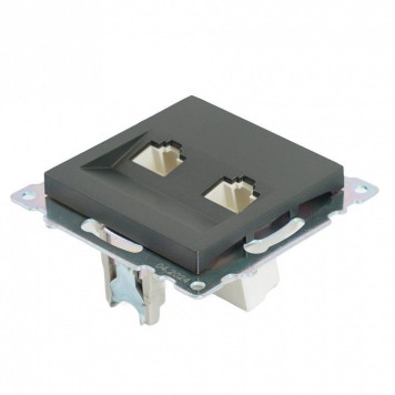 Розетка двойная Ethernet RJ-45 без рамки Stekker Катрин 50008-5