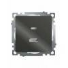 Розетка 2хUSB type A и C без рамки Stekker Катрин 50052