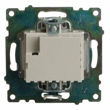 Розетка 2хUSB type A и C без рамки Stekker Катрин 50054-5