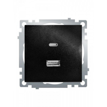 Розетка 2хUSB type A и C без рамки Stekker Катрин 50055-1