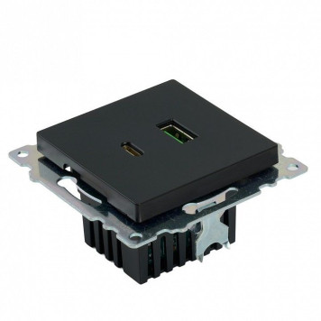 Розетка 2хUSB type A и C без рамки Stekker Катрин 50055-4