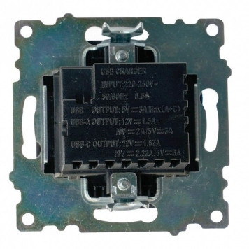 Розетка 2хUSB type A и C без рамки Stekker Катрин 50055-7