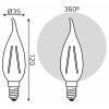 Лампа светодиодная Gauss Filament E14 7Вт 4100K 104901207T