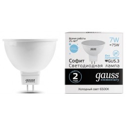 Лампа светодиодная Gauss 135 GU5.3 7Вт 6500K 13537