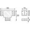 Соединитель лент T-образный жесткий Gauss Basic BT430