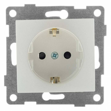 Розетка с заземлением и со шторкой, без рамки Gusi Electric BRAVO С10Р4-028