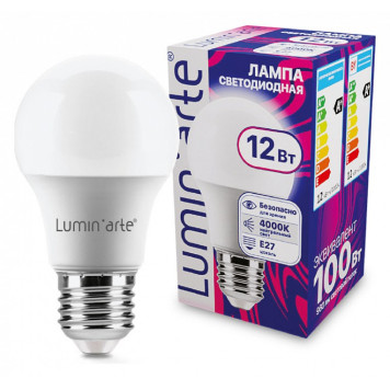 Лампа светодиодная Luminarte E27 12Вт 4000K LSTD-A60-12W4KE27