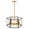 Люстра на штанге LUMINA DECO Lorton LDP 1142-6 BK+MD