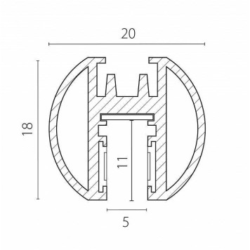Трек накладной Lightstar Linea 506437-3