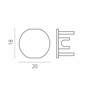 Заглушка для трека Lightstar Linea 506467-2