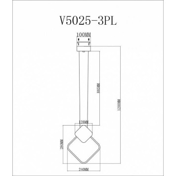 Подвесной светильник Moderli Store V5025-3PL-2