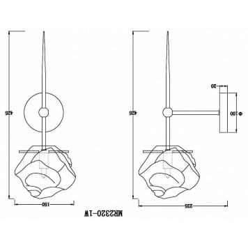 Бра MyFar Stella MR2320-1W-4