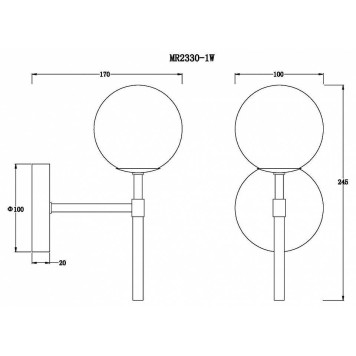 Бра MyFar Robert MR2330-1W-4
