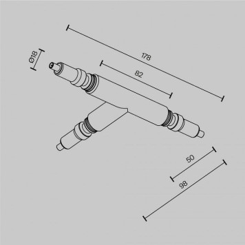 Соединитель T-образный для модульных светильников Maytoni Accessories for system Axity CA007TC-BS-5