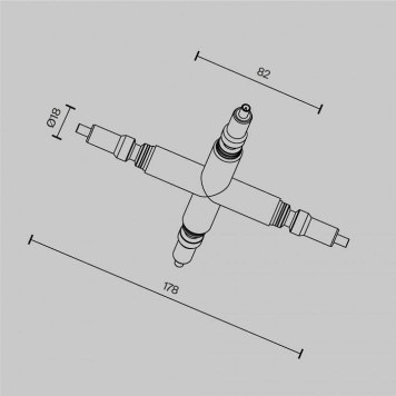 Соединитель X-образный для модульных светильников Maytoni Accessories for system Axity CA008TX-BS-5
