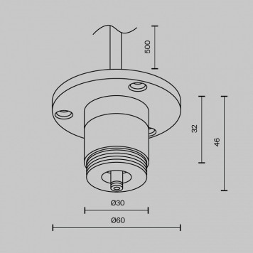 Токопровод концевой Maytoni CA022BO-P-B-4