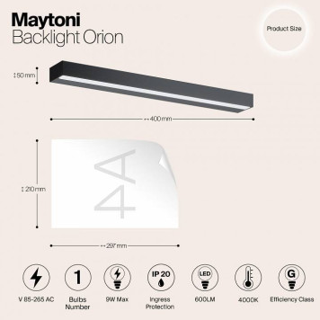 Подсветка для зеркала Maytoni Orion MIR011WL-L9B4K-4