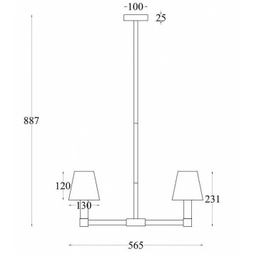 Люстра на штанге Maytoni Tet-a-tet MOD104PL-05B-1