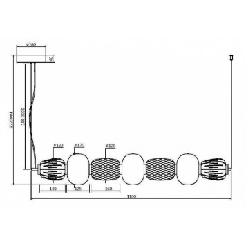 Подвесной светильник Maytoni Pattern MOD267PL-L42G3K-3