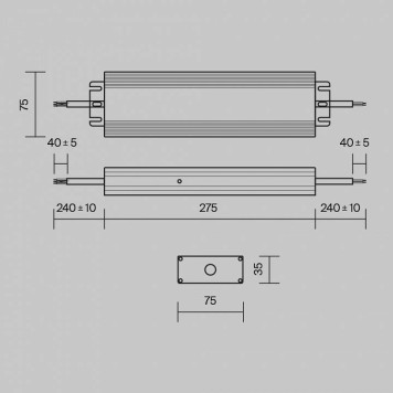 Блок питания с проводом Maytoni Power Supply Magnetic PSL008-250W-48V-IP67-4