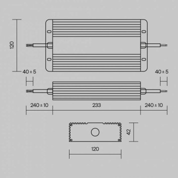 Блок питания с проводом Maytoni Power Supply Magnetic PSL008-400W-48V-IP67-4