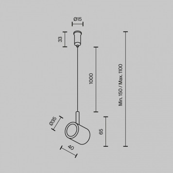 Подвес для трека Tau TRA154CSW-1PT-4