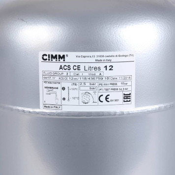 Бак CIMM ACS 511242 объемом 12 литров с резьбой M 3/4&-6