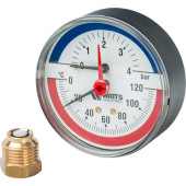 Термоманометр аксиальный WATTS 80 мм 1/2 (10009464)
