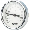 Термометр биметаллический Watts F+R801(T) 63/75 с погружной гильзой 63 мм, штуцер 75 мм.
