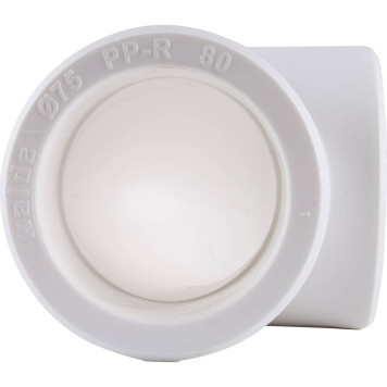 Угольник Kalde d=75 90° для сварки полипропиленовых труб (белый)-7