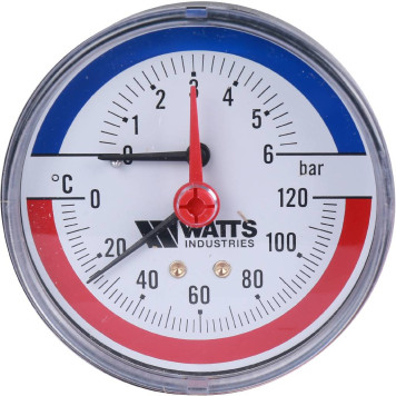 Термоманометр аксиальный Watts F+R818 DN 80 6х1/2 (0-6 бар)-1