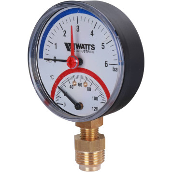 Термоманометр радиальный Watts F+R828 DN 80 6х1/2 0-6 бар