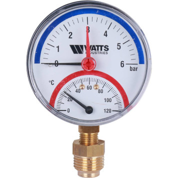 Термоманометр радиальный Watts F+R828 DN 80 6х1/2 0-6 бар-1