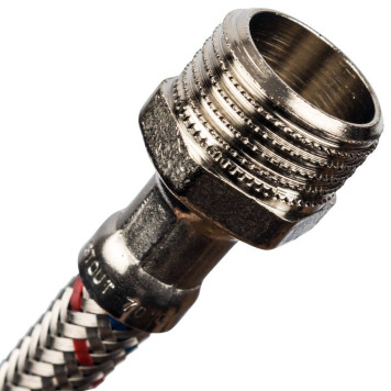 Гибкая подводка для воды STOUT SHF-НВ, НР 1/2 х ВР 1/2, длина 500 мм-1