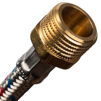 Гибкая подводка STOUT SHF-НВ для воды 1/2 х 1/2, длина 800 мм-1