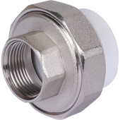 Муфта разъемная с внутренней резьбой Политэк 32х3/4 для полипропиленовых труб под сварку (цвет белый) (9801003234)