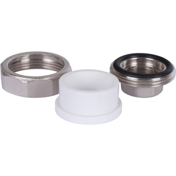 Муфта разъемная Политэк для полипропиленовых труб 32х3/4 с внутренней резьбой под сварку (белая)-6